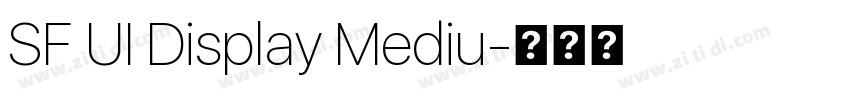 SF UI Display Mediu字体转换